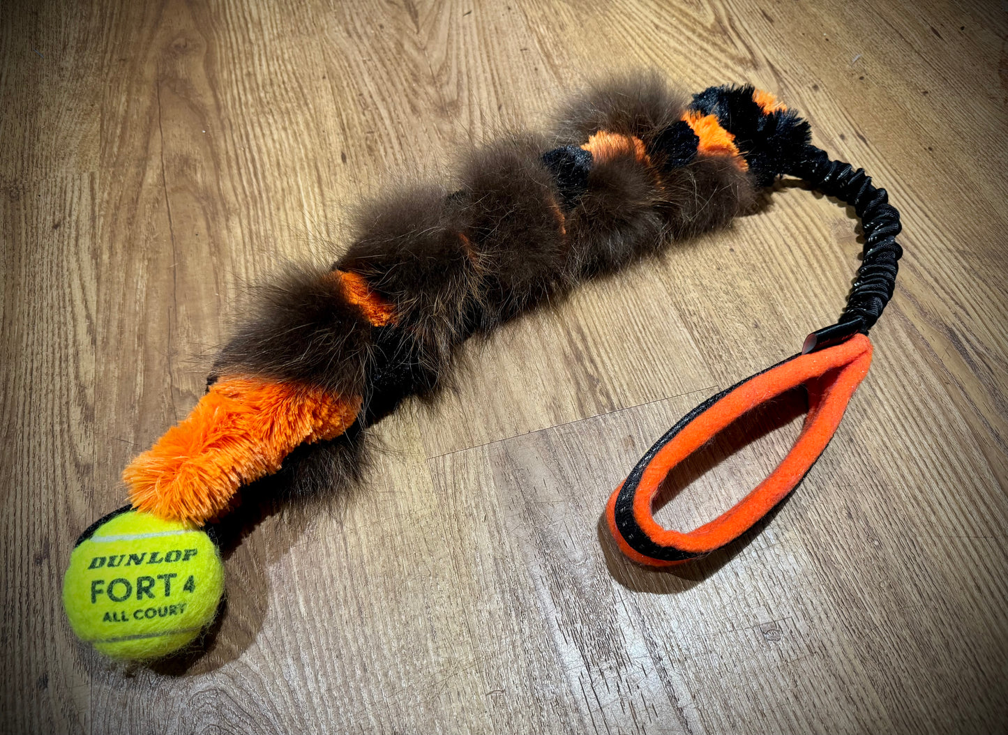 Raccoon Minkee Bungee + Tennis Ball