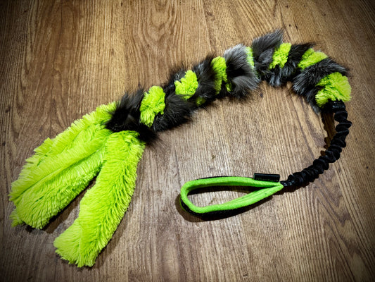 Slimline silver fox minky Plait