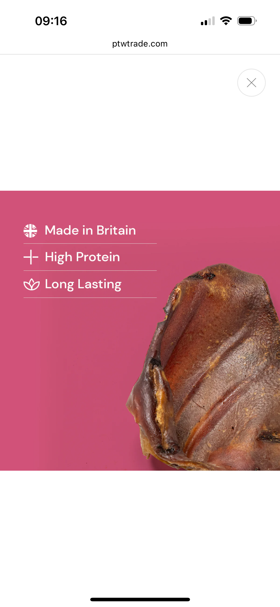 Nutriment Pigs Ears Grade A 5pcs