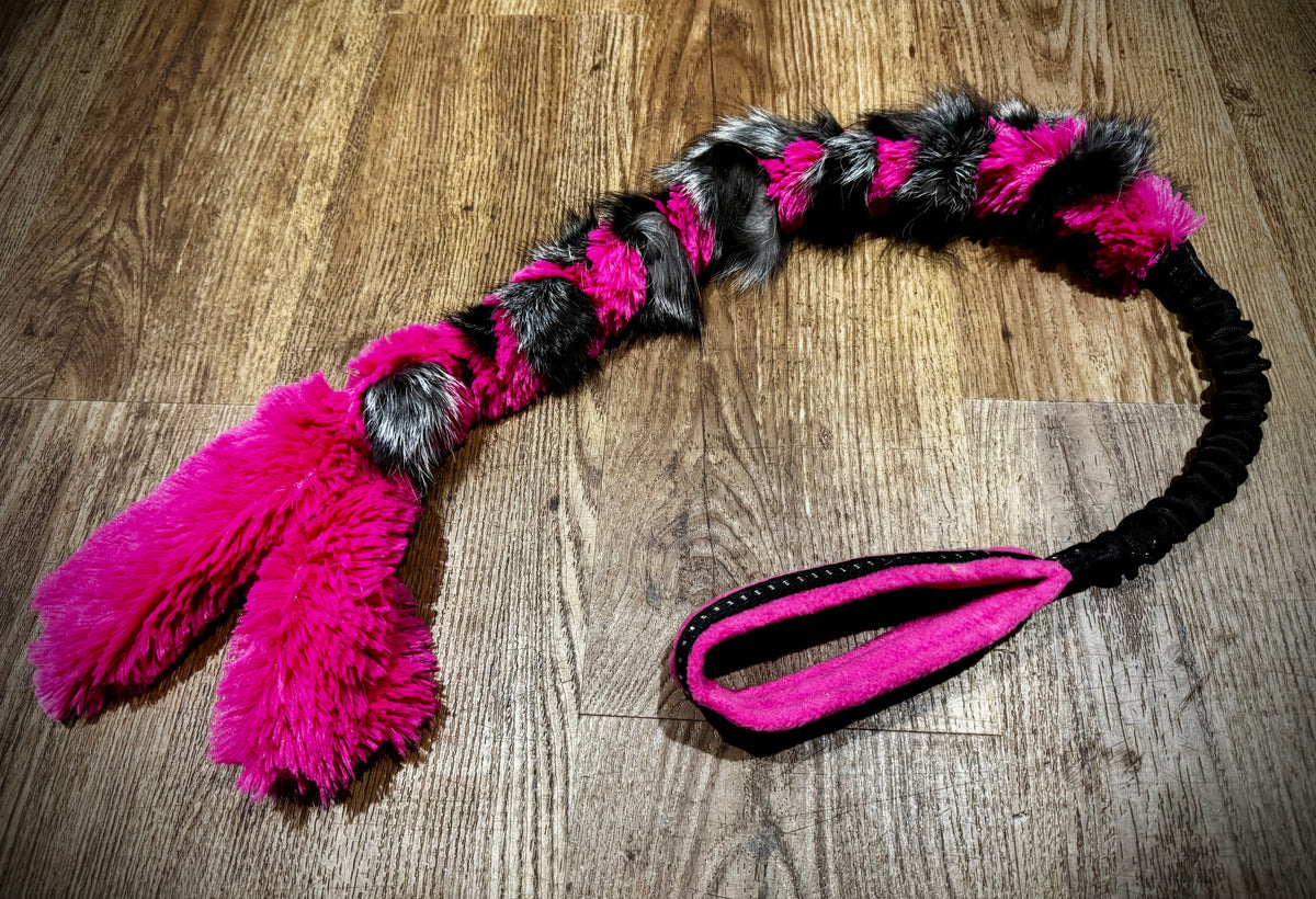 Slimline silver fox minky Plait