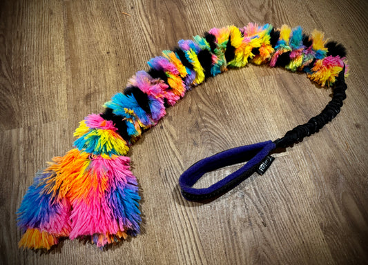 Rainbow rabbit minky Plait