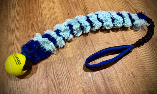 Mega minky + tennis ball (royal/baby blue)
